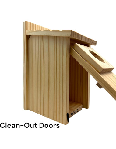 Casa de Pájaros DIY Oojami 2-Pack Madera Natural 25 cm