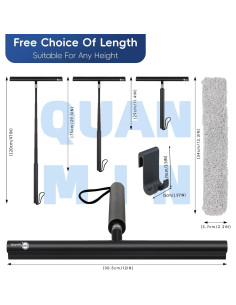 Raspador de Ducha Retráctil Quanmin 30.48 cm Antideslizante 2