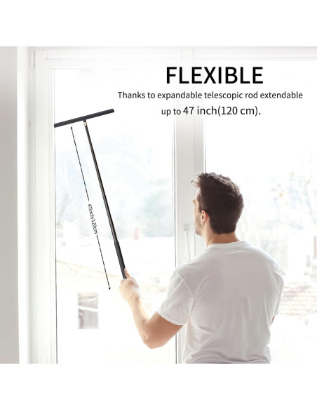 Raspador de Ducha Retráctil Quanmin 30.48 cm Antideslizante