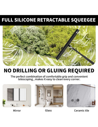 Raspador de Ducha Retráctil Quanmin 30.48 cm Antideslizante