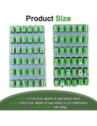 Conjunto de Sellos de Alfabeto para Cerámica Ccclsme - Letras y Números