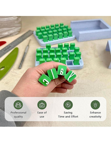 Conjunto de Sellos de Alfabeto para Cerámica Ccclsme - Letras y Números