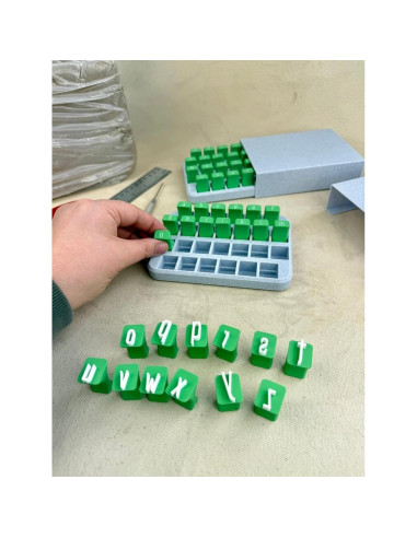 Conjunto de Sellos de Alfabeto para Cerámica Ccclsme - Letras y Números