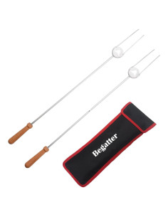Palos de Asar de Acero Inoxidable Begatter 81 cm para Fogata
