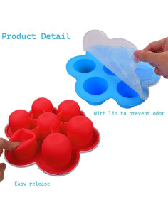 Moldes de Silicona para Huevos HAISENGO 3 Piezas 21 cm 2