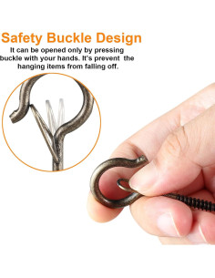 Ganchos de Tornillo FSAH 12 Pcs Cobre para Luces y Decoración 2