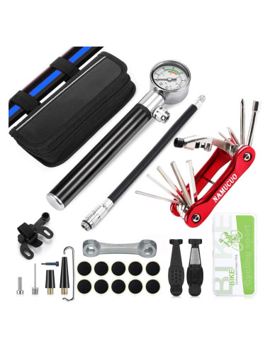Kit de Herramientas para Bicicleta YBEKI - 10 en 1 con Bomba 210 PSI
