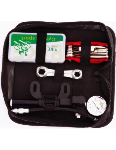 Kit de Herramientas para Bicicleta YBEKI - 10 en 1 con Bomba 210 PSI