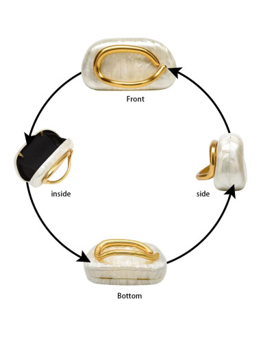 Bolso de Mano Beige para Mujeres Blinkgoo con Cadena