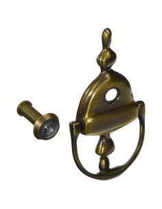 Tirador de Puerta Deltana DKV630U5 con Visor Latón Antiguo