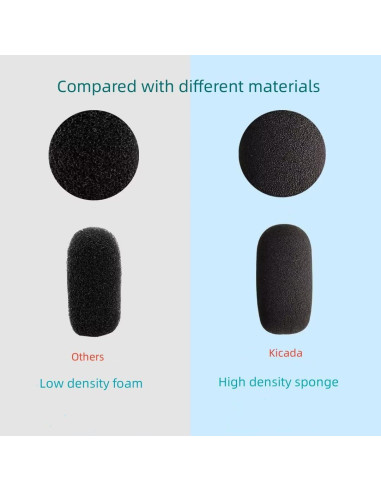 12 Filtros de Espuma para Micrófono de Auriculares Kicada 5mm