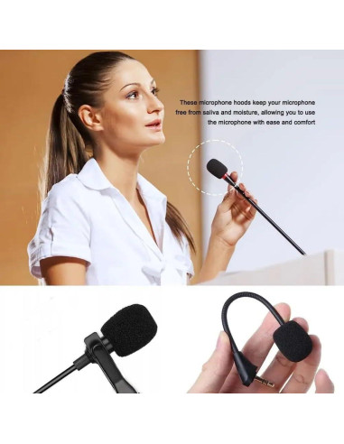 12 Filtros de Espuma para Micrófono de Auriculares Kicada 5mm