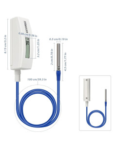 Termómetro ECOWITT WN34BD con pantalla LCD y sonda 1m 2
