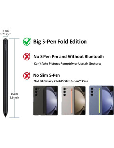 S Pen para Galaxy Z Fold 4/3 - Stylus Negro 1.5mm 2
