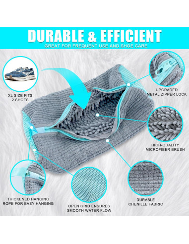 Bolsa de Lavado de Zapatos CNEYSID XXL - 2 Pcs Microfibra