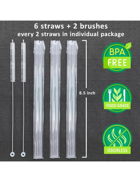 Pajitas Reutilizables LEPCY 21.6 cm para Taza Stanley 14 y 20 OZ