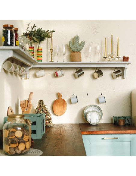 Ganchos de Tornillo RELBRO 50 Pcs Acero Negro 4.6 cm