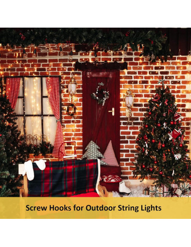 Ganchos de Tornillo RELBRO 50 Pcs Acero Negro 4.6 cm