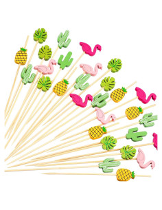 Palillos de Cóctel Blulu 200 Piezas 11.94 cm Bambú Decorativos
