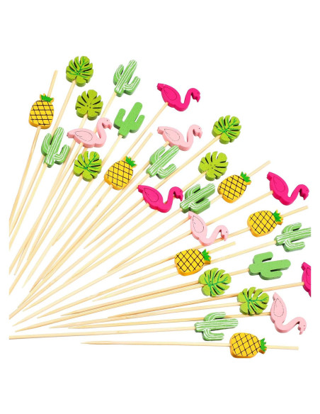 Palillos de Cóctel Blulu 200 Piezas 11.94 cm Bambú Decorativos