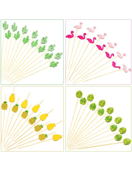 Palillos de Cóctel Blulu 200 Piezas 11.94 cm Bambú Decorativos