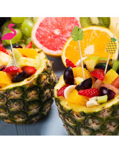 Palillos de Cóctel Blulu 200 Piezas 11.94 cm Bambú Decorativos