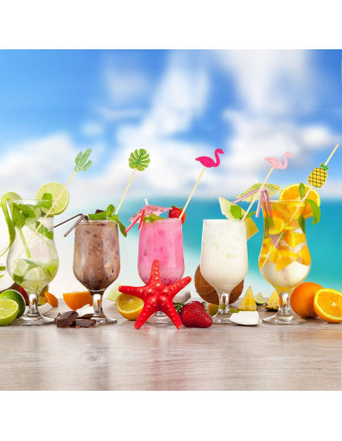 Palillos de Cóctel Blulu 200 Piezas 11.94 cm Bambú Decorativos