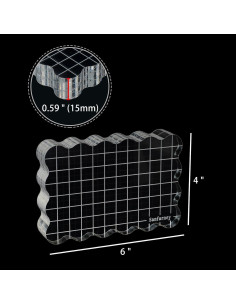 Bloque de Sello Acrílico Transparente Sanfurney 10x15cm 15mm 2