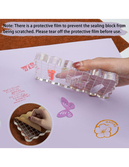 Bloque de Sello Acrílico Transparente Sanfurney 10x15cm 15mm