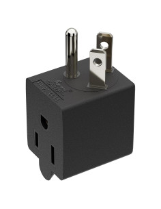 Adaptador de Poder AC 90 Grados PluGrand PA-0170L45 Negro