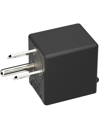 Adaptador de Poder AC 90 Grados PluGrand PA-0170L45 Negro