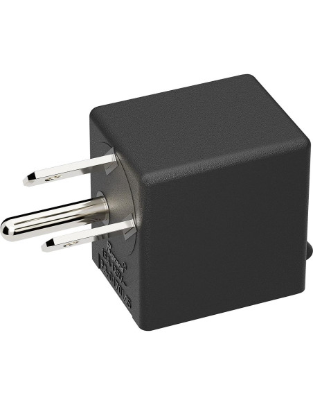 Adaptador de Poder AC 90 Grados PluGrand PA-0170L45 Negro