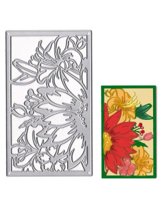 Troqueles de fondo de flores ABTOLS para tarjetas y scrapbooking