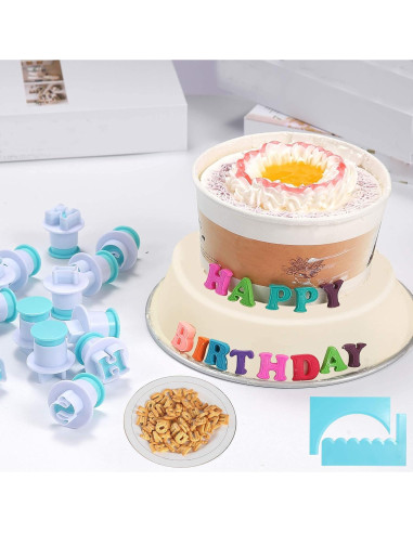 Cortadores de Letras y Números de Fondant Nuoda - 3 Juegos