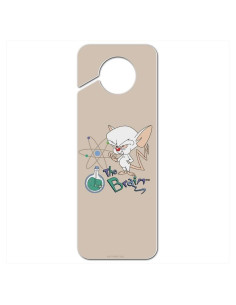 Cartel de Percha para Puerta Pinky y El Cerebro - 24x8.9cm