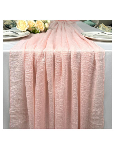 Caminito de Mesa Booque Valley Rosa 2 Piezas 304.8 cm Gasa