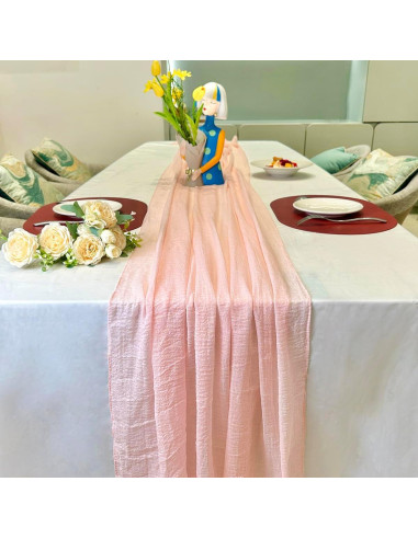 Caminito de Mesa Booque Valley Rosa 2 Piezas 304.8 cm Gasa