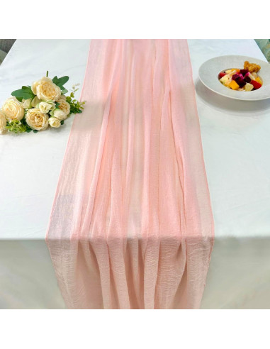 Caminito de Mesa Booque Valley Rosa 2 Piezas 304.8 cm Gasa