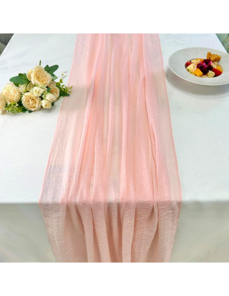 Caminito de Mesa Booque Valley Rosa 2 Piezas 304.8 cm Gasa