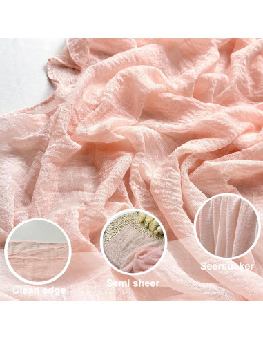 Caminito de Mesa Booque Valley Rosa 2 Piezas 304.8 cm Gasa