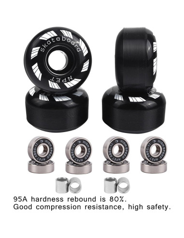 Conjunto de Patineta NPET 52mm con 8 Rodamientos ABEC-11