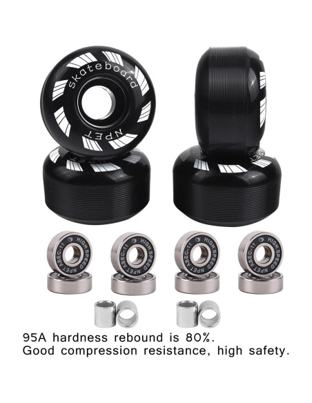 Conjunto de Patineta NPET 52mm con 8 Rodamientos ABEC-11