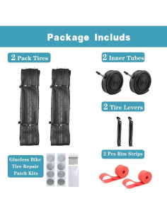 Neumáticos de Bicicleta de Carretera SIMEIQI 700x23C 2 Cámaras 2