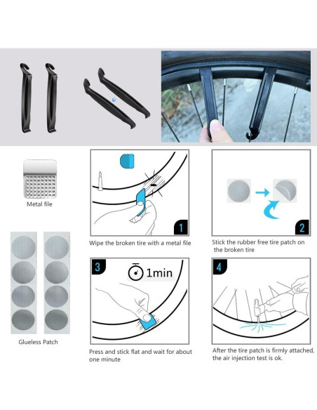 Neumáticos de Bicicleta de Carretera SIMEIQI 700x23C 2 Cámaras