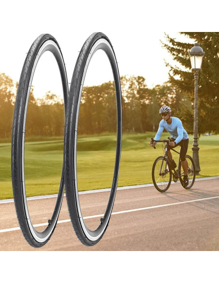 Neumáticos de Bicicleta de Carretera SIMEIQI 700x23C 2 Cámaras