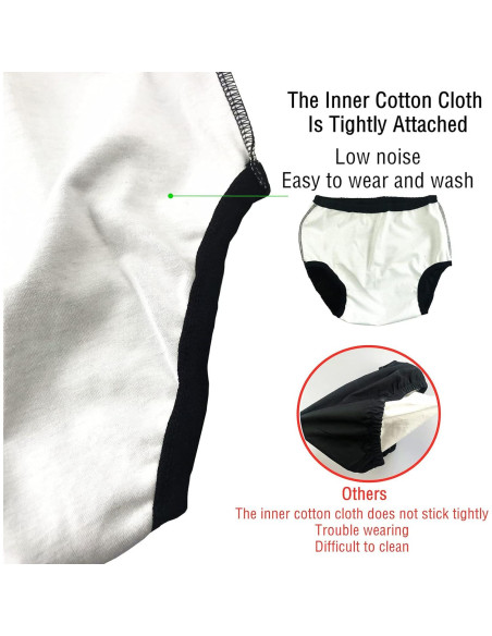 Cubierta de Pañal para Adultos AQX Negra, Tamaño Pequeño, Reutilizable