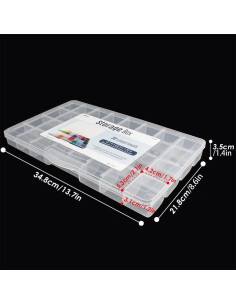 Caja Organizadora de Plástico Chemlliy 32 Rejillas 34.8x21.8 cm 2