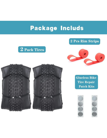 Neumáticos y Cámaras de Bicicleta SIMEIQI 20x2.125 - 2 Piezas