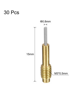 30 Pines de Reemplazo uxcell para Herramienta de Reloj 0.8mm 2