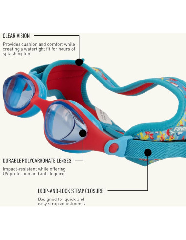 Gafas de natación FINIS DragonFly para niños 3-6 años UV